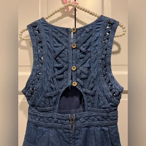 NWOT Free People New Romantics Highland Denim Dress - Picture 5 of 7